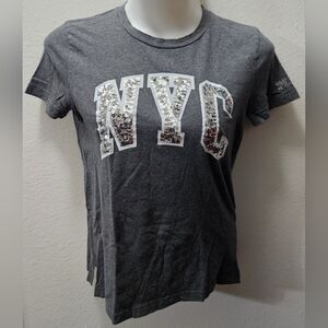 PINK Victoria's Secret Bling NYC Sequin Oversized Tee New York City